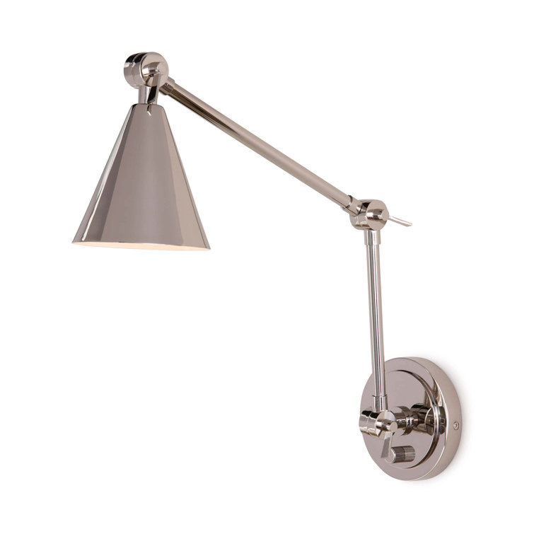 Polished Nickel Adjustable Arm LED Wall Sconce