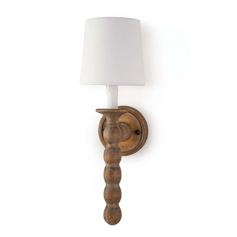 Natural Blackened Steel Dimmable Sconce with Linen Shade