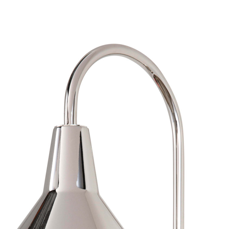 Dublin 13" Polished Nickel Gooseneck Cone Wall Sconce
