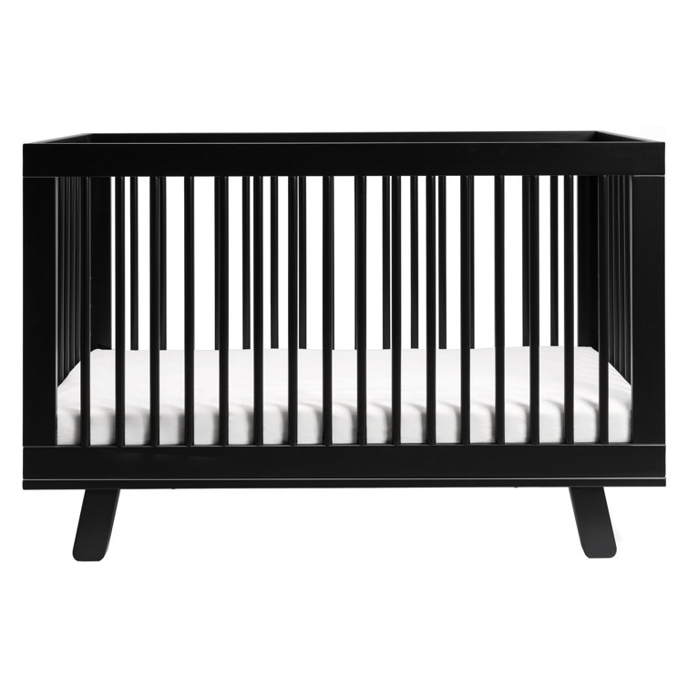 Hudson Black 3-in-1 Convertible Crib with Toddler Rail