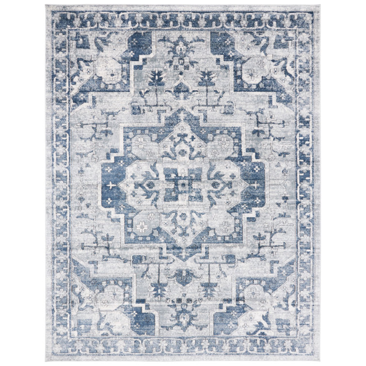 Ivory Medallion Hand-Knotted 3'x5' Synthetic Area Rug