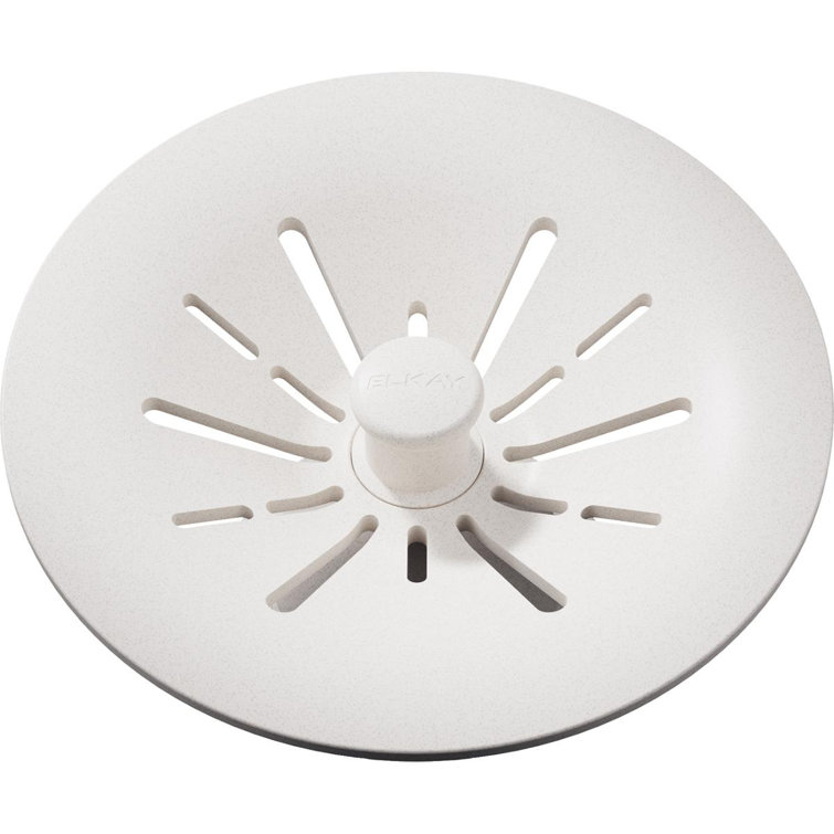 Ricotta White Polymer Basket Strainer with Rubber Stopper