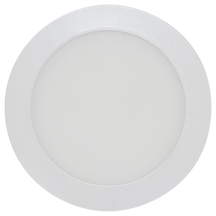 Matte White 6.75" Round LED Recessed Lighting Kit
