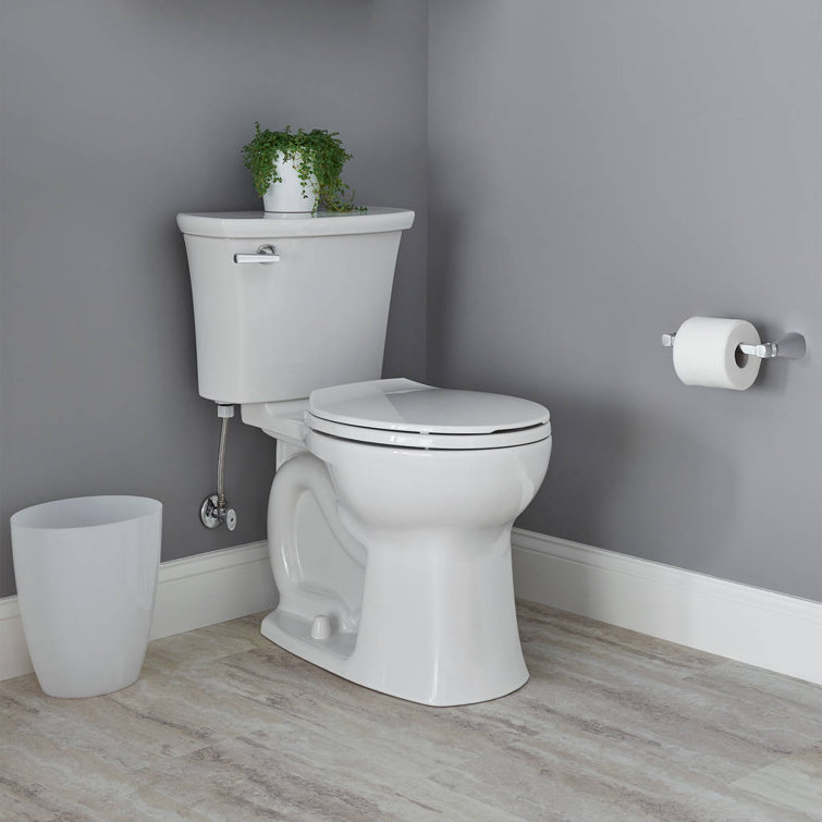 White Round Two-Piece High Efficiency Toilet