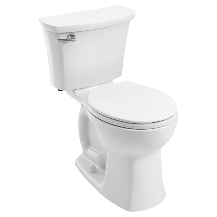 White Round Two-Piece High Efficiency Toilet