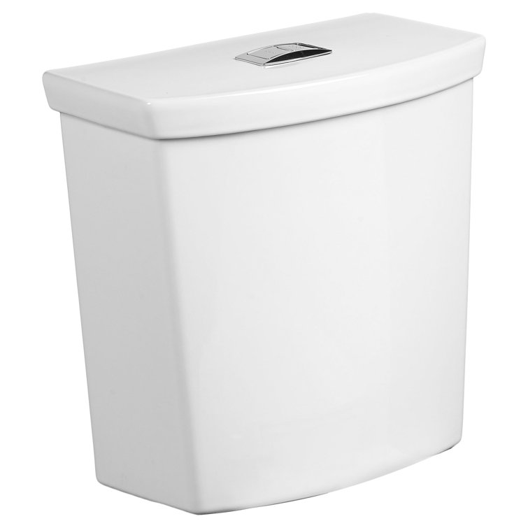 White Vitreous China Dual Flush Toilet Tank with Top Lever