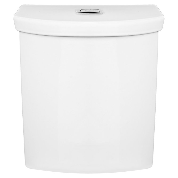 White Vitreous China Dual Flush Toilet Tank with Top Lever
