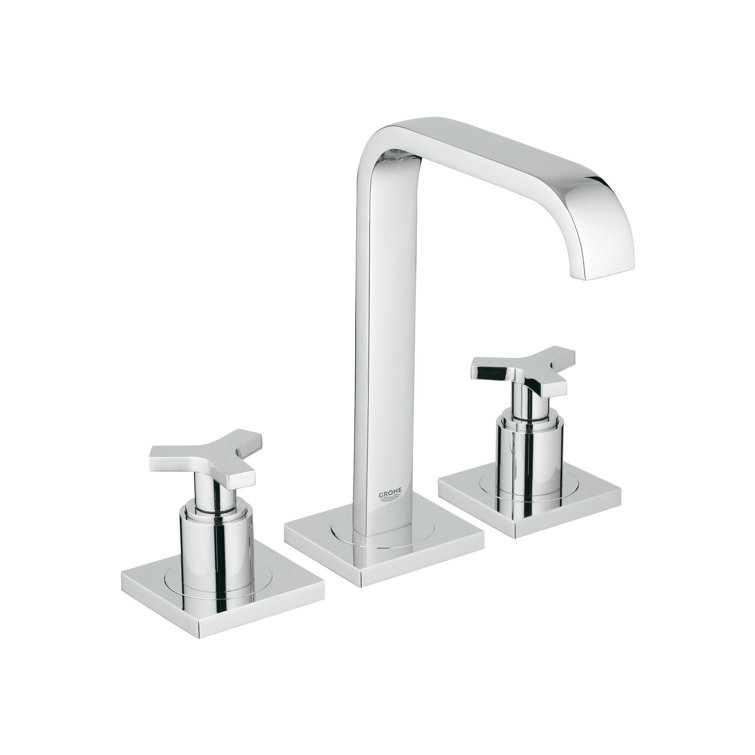 Modern Chrome Widespread Bathroom Faucet with Brass Construction