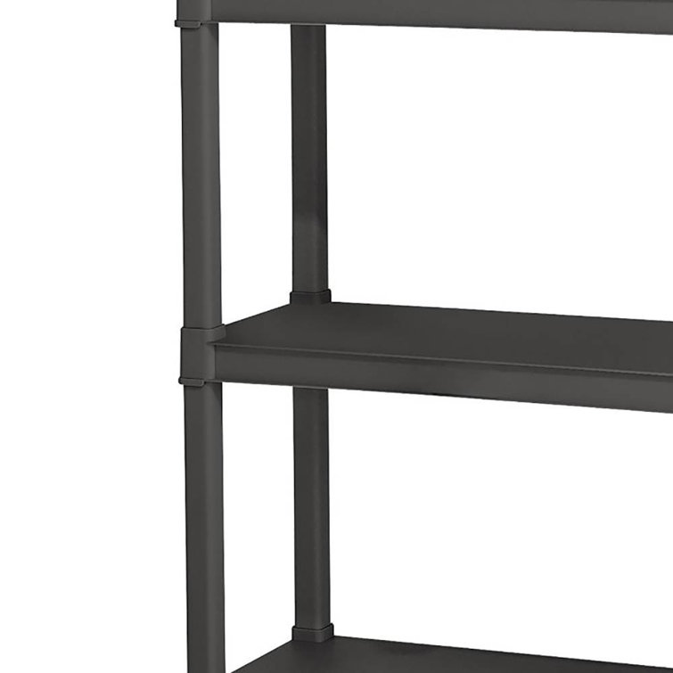 Sleek Gray 4-Shelf Heavy Duty Storage Unit for Indoor/Outdoor Use