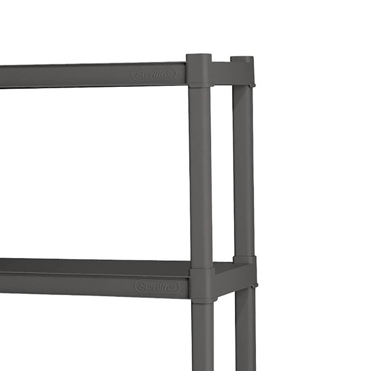 Sleek Gray 4-Shelf Heavy Duty Storage Unit for Indoor/Outdoor Use