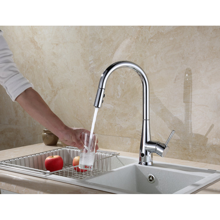 Chrome Plated Touchless Pull-out Spray Kitchen Faucet