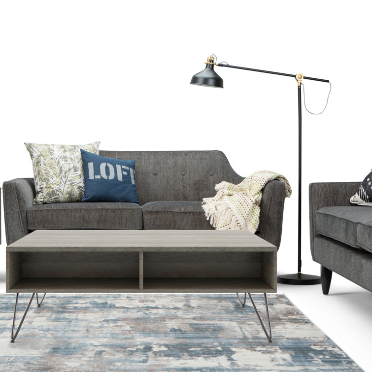 Hunter Grey Mango Wood Lift-Top Coffee Table with Storage
