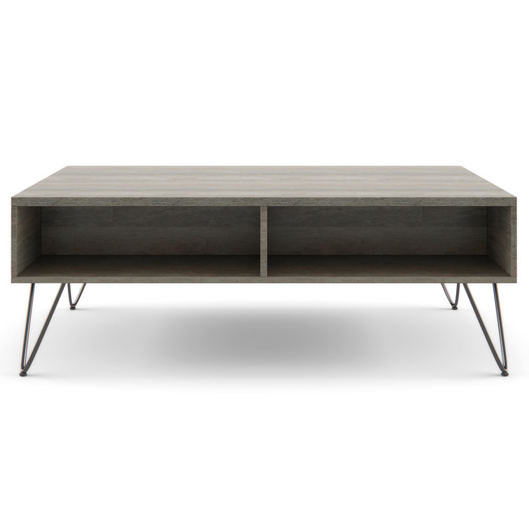 Hunter Grey Mango Wood Lift-Top Coffee Table with Storage