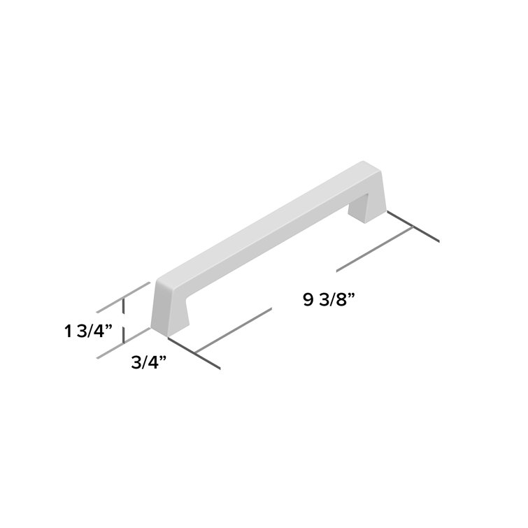 Polished Nickel 18" Modern Appliance Pull with Mounting Hardware