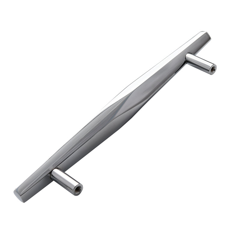 7-Inch Polished Chrome Faceted Cabinet Bar Pull