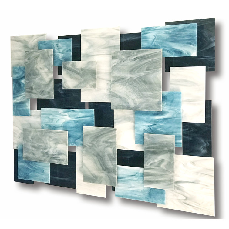 Autumn Asymmetric Glass and Metal Wall Sculpture