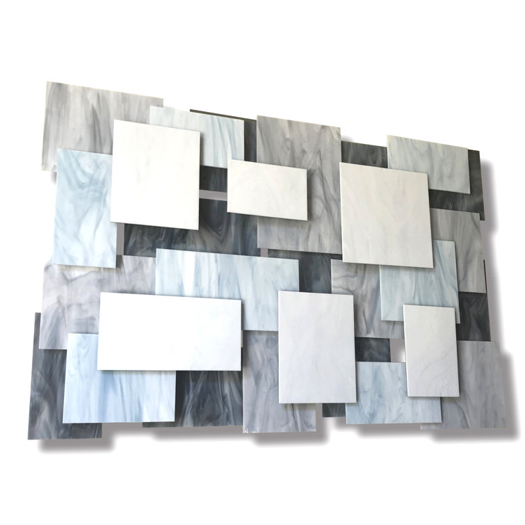 Autumn Asymmetric Glass and Metal Wall Sculpture