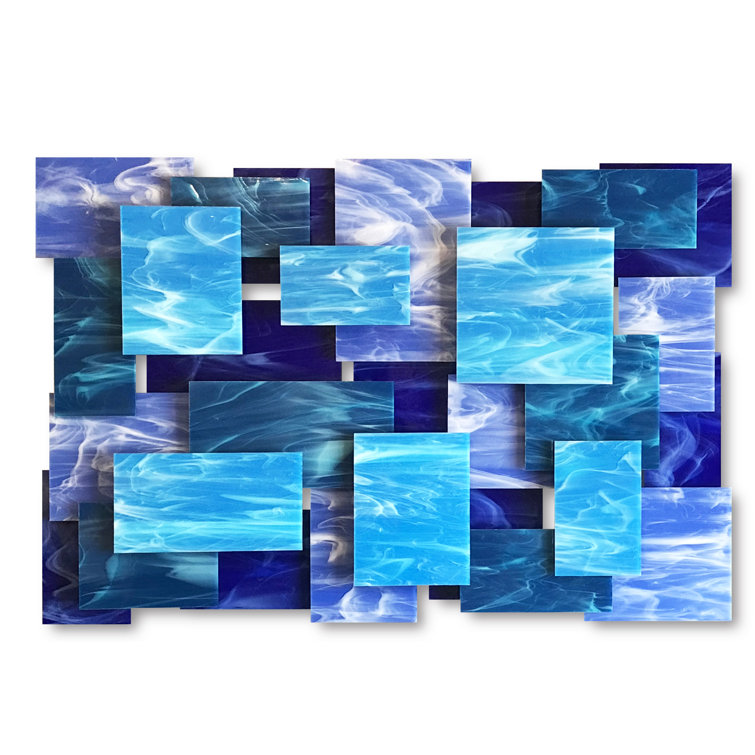Autumn Asymmetric Glass and Metal Wall Sculpture