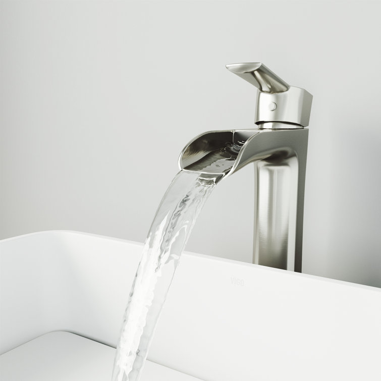 Sleek 10.5" Black Brass Vessel Sink Faucet with Nickel Finish