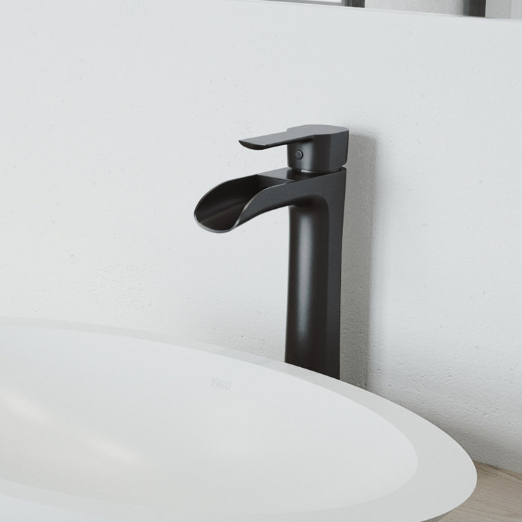 Niko Matte Black Brass Single Handle Vessel Faucet