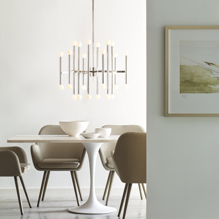 Beckham Art Deco Inspired 24-Light Multi-Tier Chandelier in Burnished Brass
