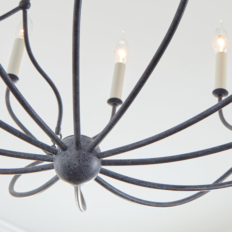 Richmond Weathered Galvanized 12-Light Candle Style Chandelier