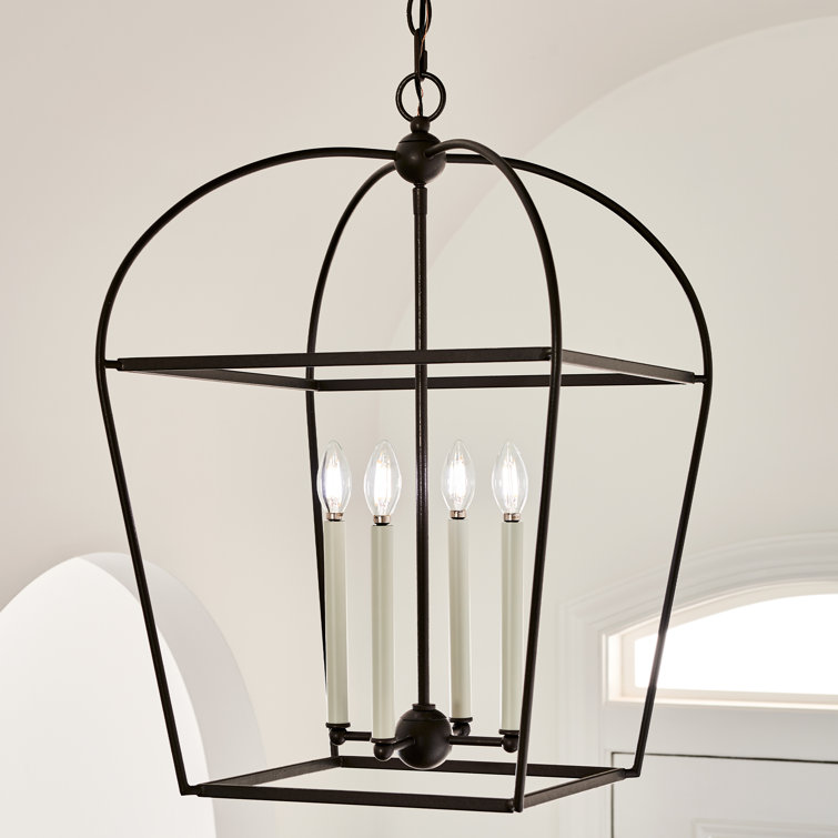 Stonington Antique Gild Mini 4-Light Lantern Geometric Chandelier