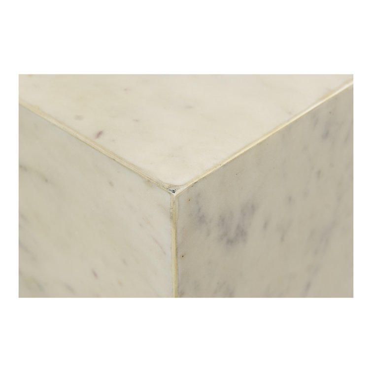 Monika Square White Marble Coffee Table