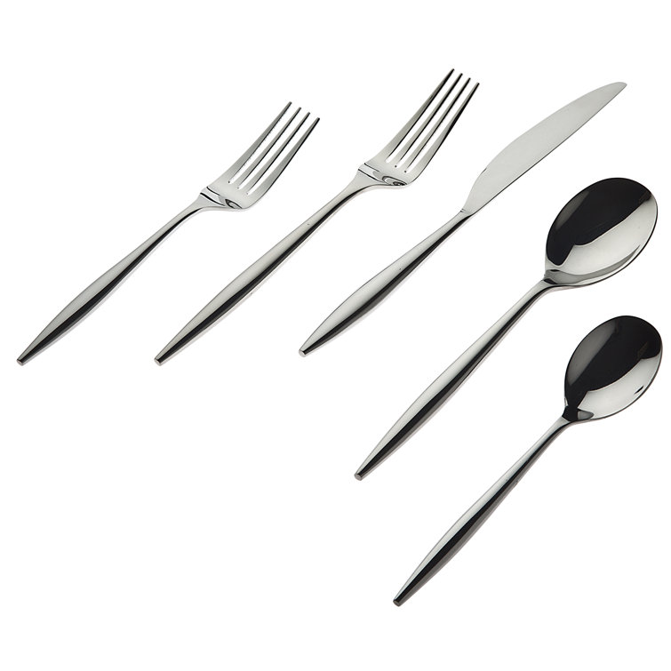 Milano Mirror Finish 20-Piece Stainless Steel Flatware Set