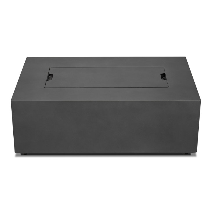 Weathered Slate Rectangular Gas Fire Pit Table