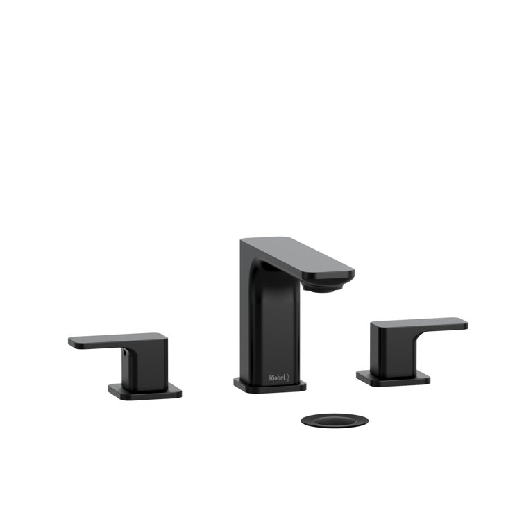 Modern Black Widespread Brass Bathroom Faucet