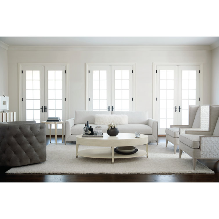 Transitional Cream Round Wood Occasional End Table 22"