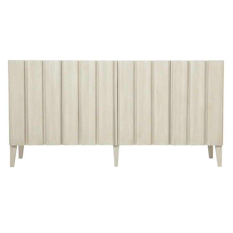 Cream and Brown 68'' Transitional Sideboard with Cabinet