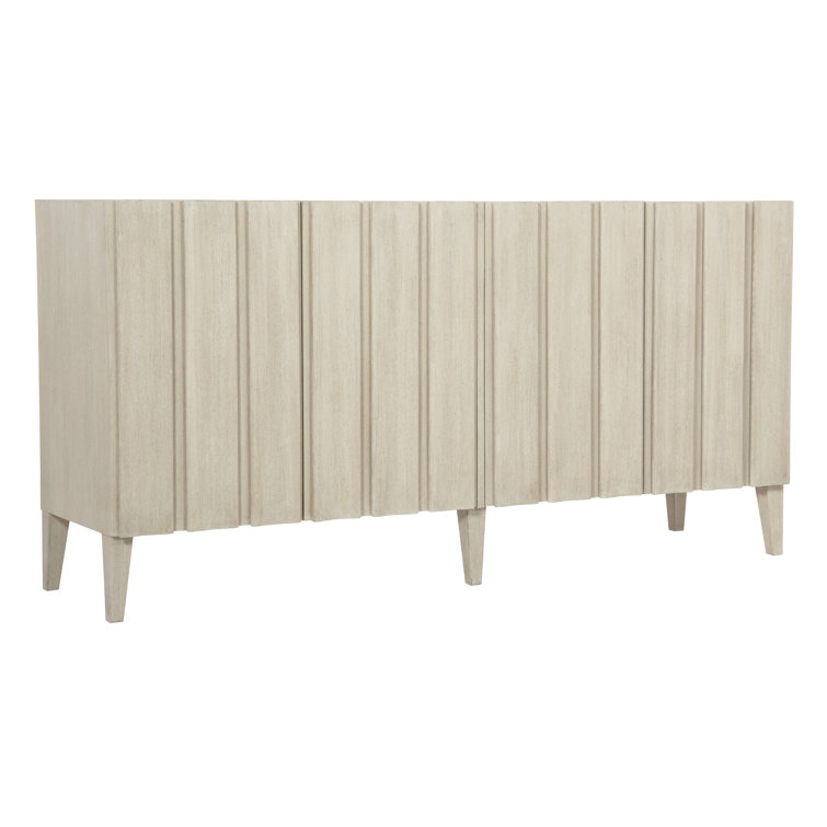 Cream and Brown 68'' Transitional Sideboard with Cabinet