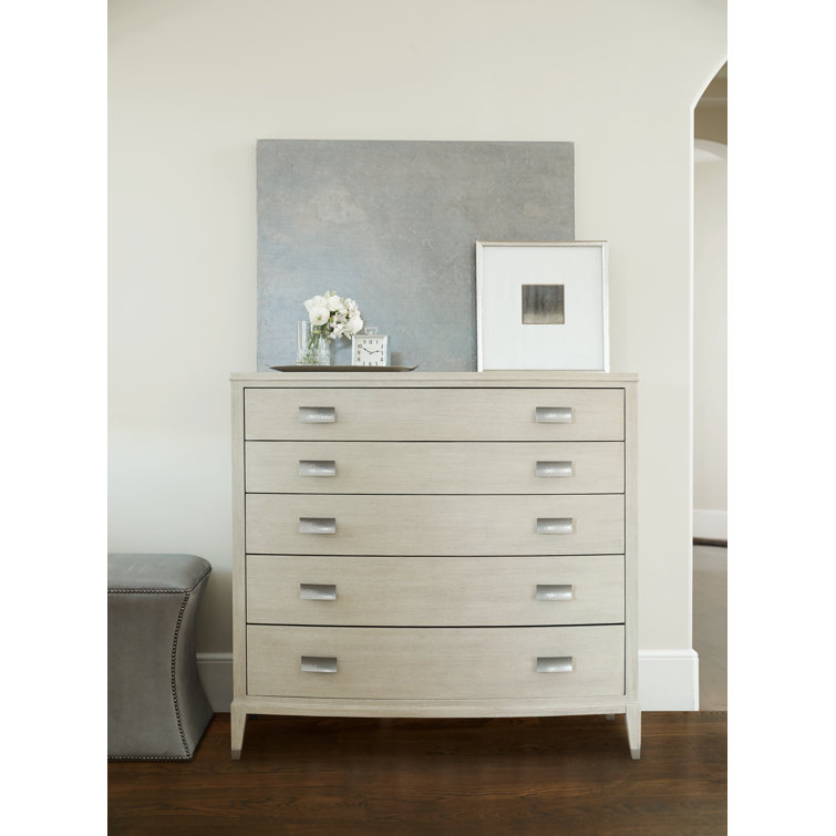 East Hampton Cream 5-Drawer Transitional Tall Dresser