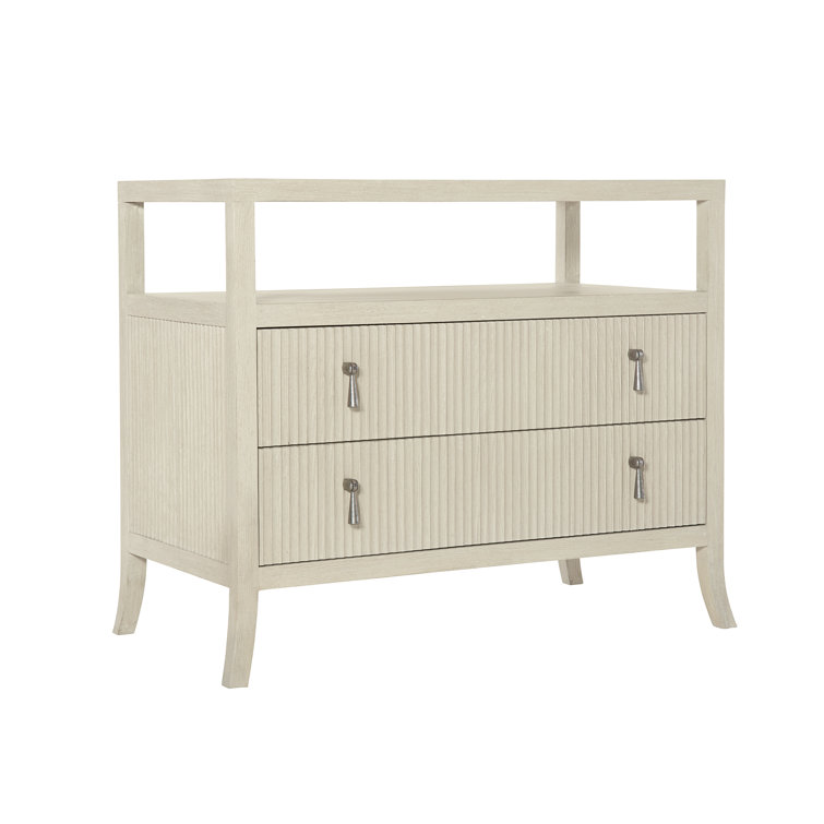 East Hampton Cream Transitional Bachelor's Chest with Beaded Drawers