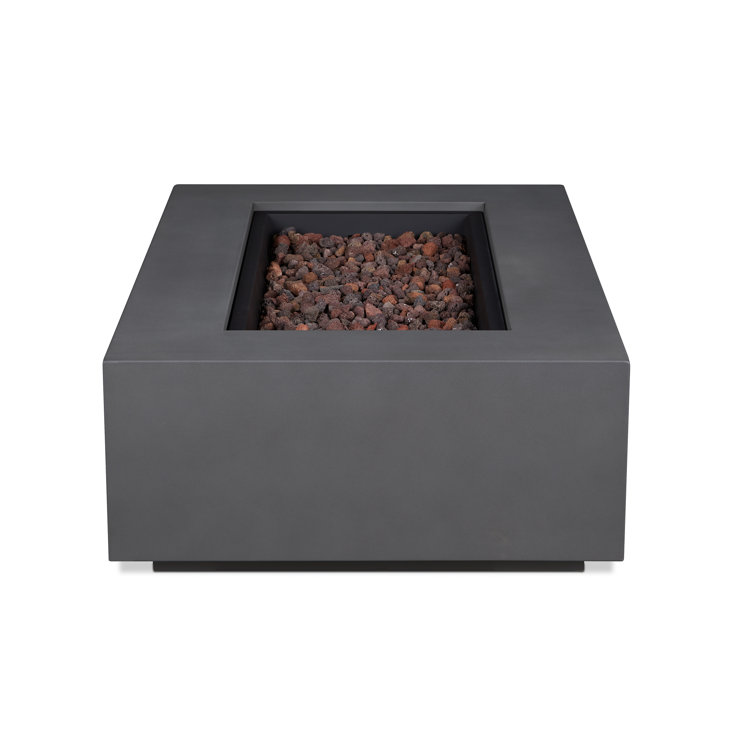Aegean 70" Weathered Slate Gas Fire Pit Table