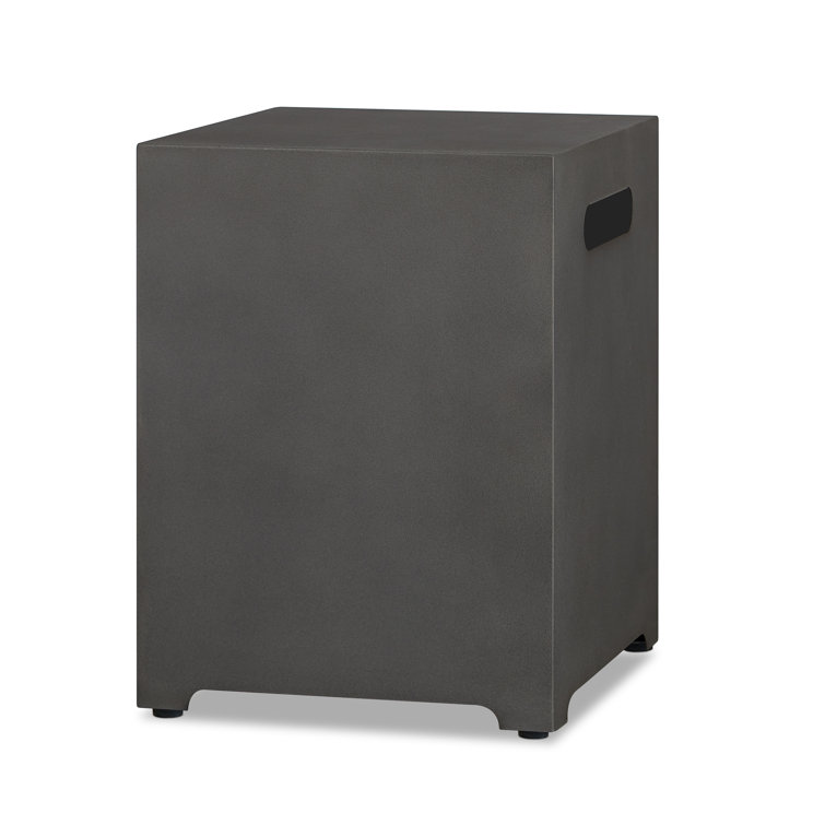 Aegean 20" Dark Gray Powder-Coated Steel Propane Tank Cover