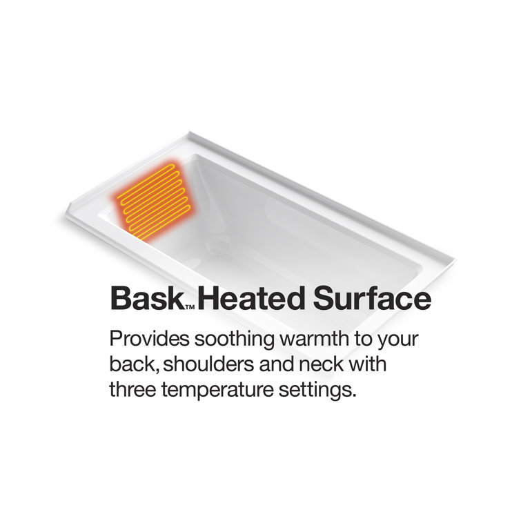 Archer 60" White Acrylic Heated Bubblemassage Air Bath