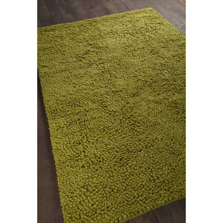 Luxe Hand-Woven Strata Solid Shag Wool Rug, 7'9" x 10'6"