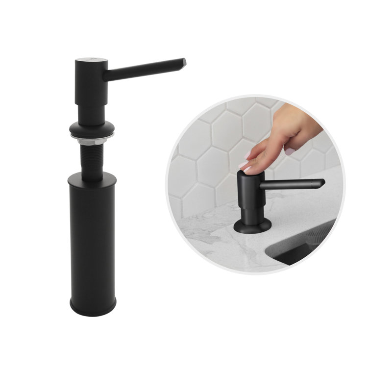Matte Black Stainless Steel Kitchen Sink Soap Dispenser