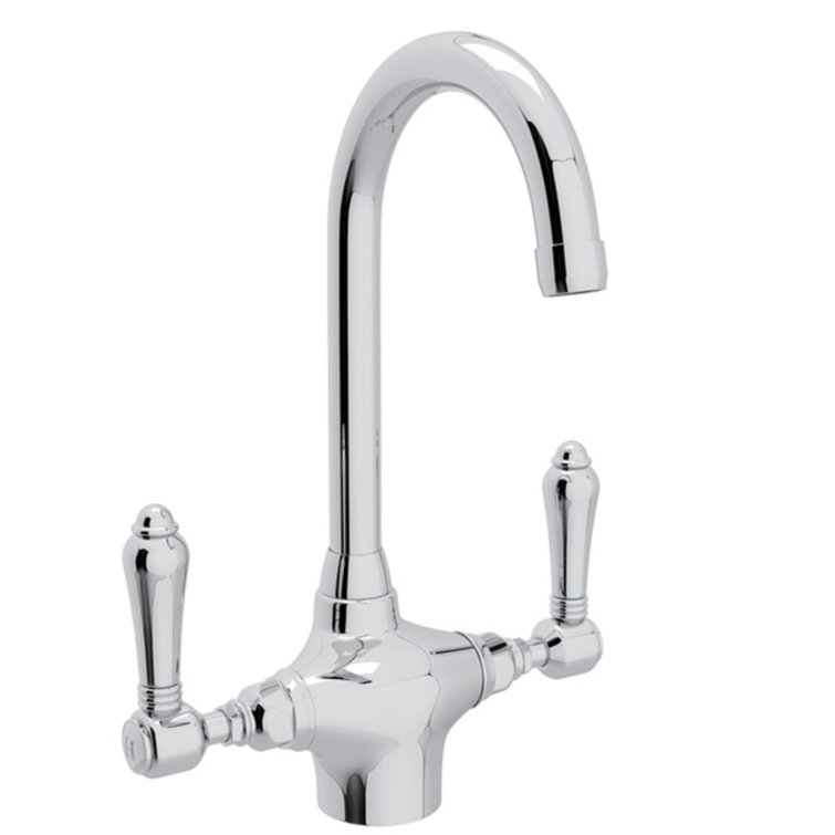 San Julio Polished Chrome Double Handle Deck Mounted Bar Faucet