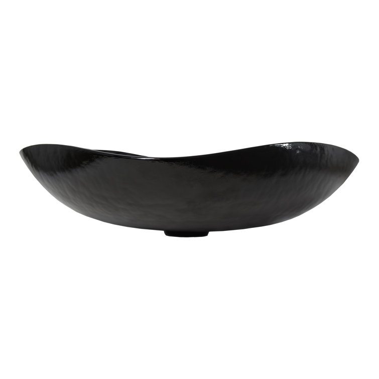 Black Hand Spun Murano Glass Vessel Sink