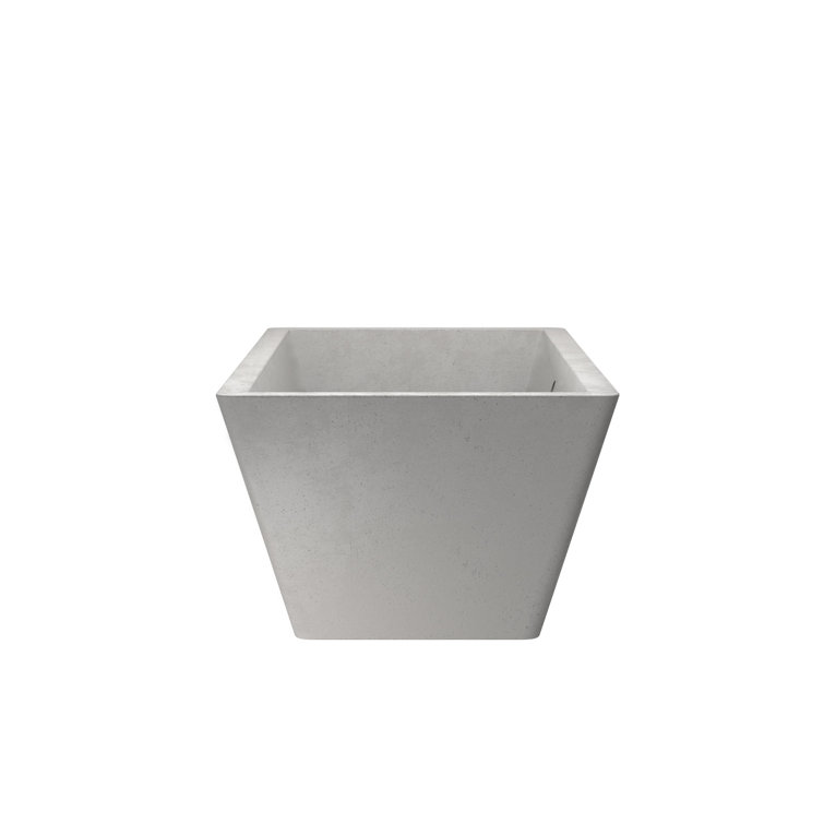 Ash Gray 66" Freestanding Concrete Soaking Bathtub