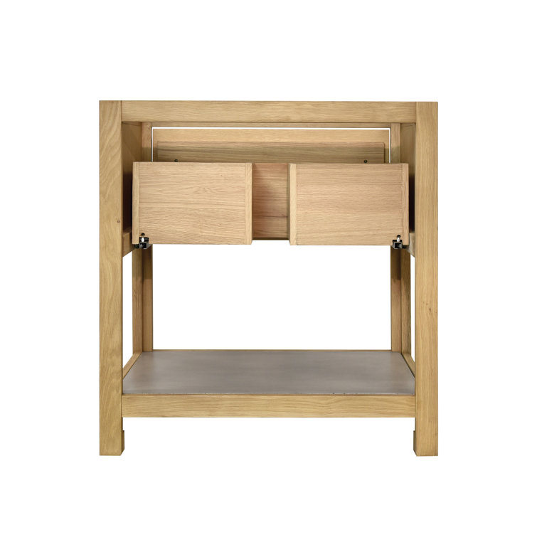 Sunrise Oak 30" Single Freestanding Bathroom Vanity with Ash Shelf