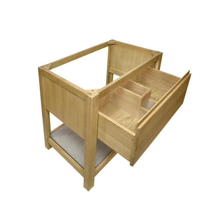 Sunrise Oak 30" Single Freestanding Bathroom Vanity with Ash Shelf
