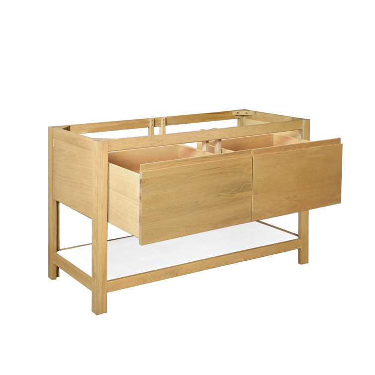 Solace 48" Sunrise Oak Single Bathroom Vanity with Pearl Shelf