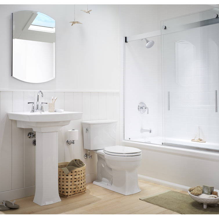 Archer 60" White Acrylic Alcove Bathtub with Left Drain