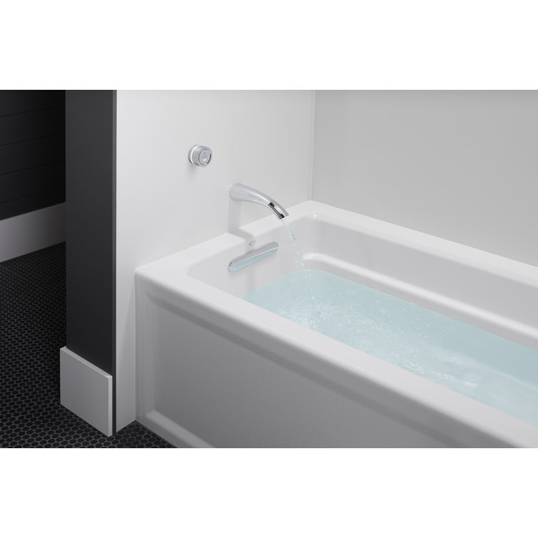 Archer 60" White Acrylic Alcove Soaking Tub with Lumbar Support