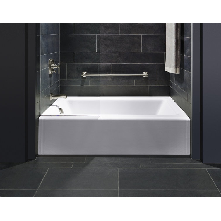 Bellwether 60-Inch White Cast Iron Alcove Bathtub
